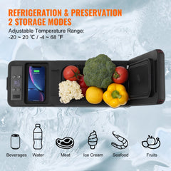 VEVOR Car Refrigerator, 12 Volt Car Armrest Refrigerator Fridge, 8 L Single Zone Portable Freezer, -4℉-68℉ Adjustable
