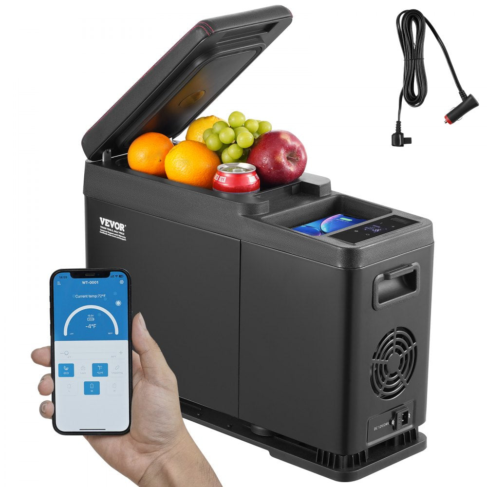 VEVOR Car Refrigerator, 12 Volt Car Armrest Refrigerator Fridge, 8 L Single Zone Portable Freezer, -4℉-68℉ Adjustable