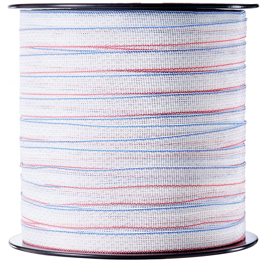 VEVOR Electric Fence Tape, 1640Ft 500M Polytape Fencing Hot Wire, 3/4" Width 6 Stainless Steel Strands for Reliable