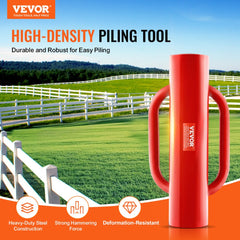 VEVOR Fence Post Driver with Handles, 2.7 in Inner Diameter T Post Pole Pounder, 14LB Heavy Duty Carbon Steel Hand Post