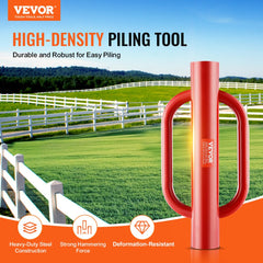 VEVOR Fence Post Driver with Handles, 4.11 in Inner Diameter T Post Pole Pounder, 22LB Heavy Duty Carbon Steel Hand