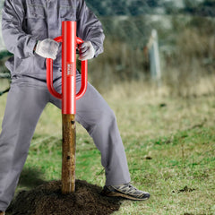 VEVOR Fence Post Driver with Handles, 4.11 in Inner Diameter T Post Pole Pounder, 22LB Heavy Duty Carbon Steel Hand