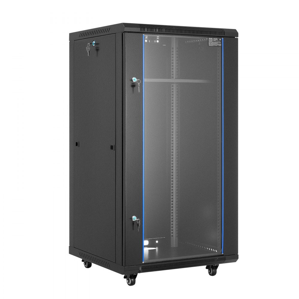 VEVOR 22U Network Cabinet Wall Mount, 23.6 in Depth, 300 lbs Max Load Capacity Server Cabinet Rack Enclosure with