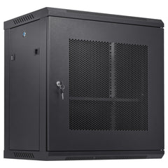 VEVOR 12U Wall Mount Server Cabinet, 15.5'' Depth, Network Rack Enclosure, Supports up to 200 lbs, Secure Locking