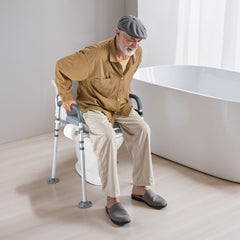 VEVOR Bedside Commode Chair, 500 lbs Capacity, 4-in-1 Portable Toilet and Raised Toilet Seat with Padded Seat &