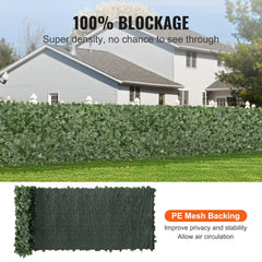 VEVOR Ivy Privacy Fence, 39 x 158in Artificial Green Wall Screen, Greenery Ivy Fence with Mesh Cloth Backing and