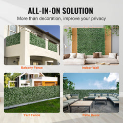 VEVOR Ivy Privacy Fence, 39 x 158in Artificial Green Wall Screen, Greenery Ivy Fence with Mesh Cloth Backing and