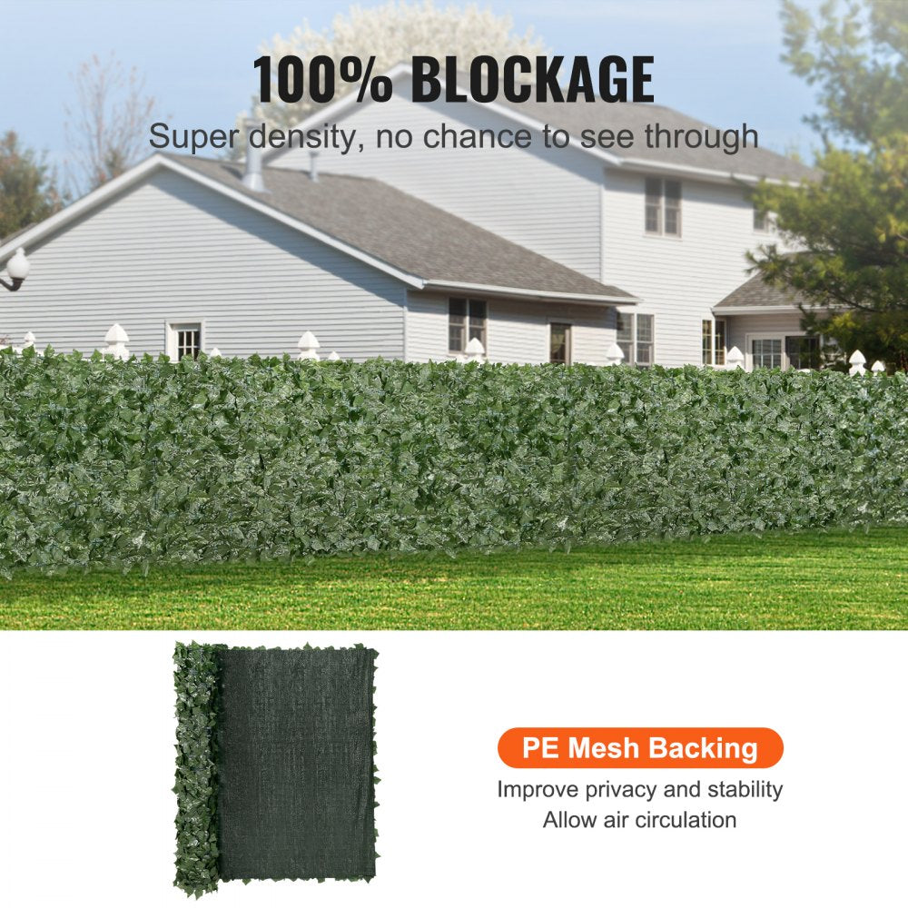 VEVOR Ivy Privacy Fence, 59 x 98 in Artificial Green Wall Screen, Greenery Ivy Fence with Mesh Cloth Backing and