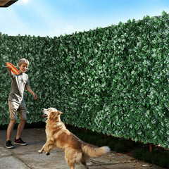 VEVOR Ivy Privacy Fence, 96 x 72 in Artificial Green Wall Screen, Greenery Ivy Fence with Mesh Cloth Backing and
