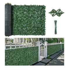VEVOR Ivy Privacy Fence, 96 x 72 in Artificial Green Wall Screen, Greenery Ivy Fence with Strengthened Joint, Faux