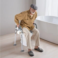 VEVOR Bedside Commode Chair, 500 lbs Capacity, 4-in-1 Portable Toilet and Raised Toilet Seat with Padded Seat &