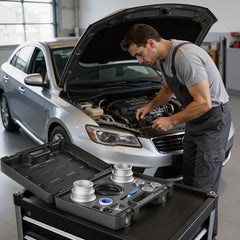 VEVOR Turbo Boost Leak Tester Kit, Compatible with 3"/3.5"/4" Pipe, 0-150 PSI Valve Gauge & 0-60 PSI Adapter Gauge
