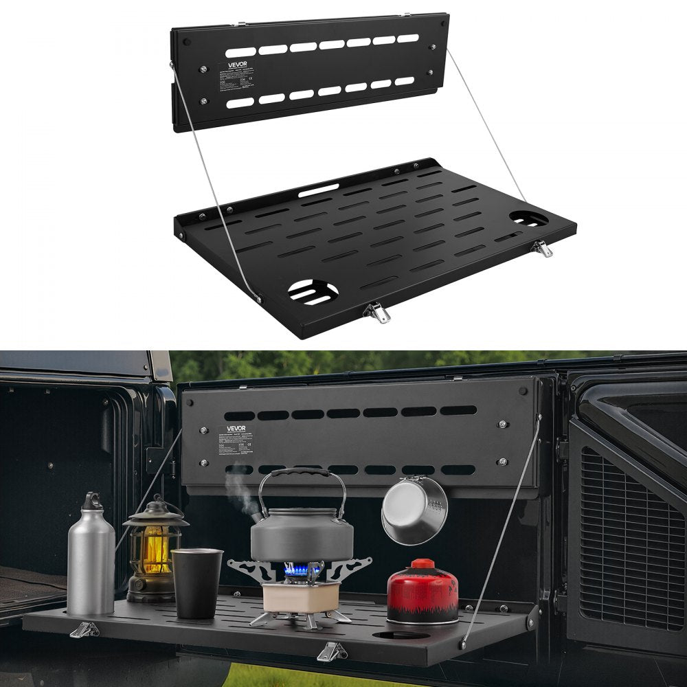 VEVOR Tailgate Table for 2021-2026 Ford Bronco 4 Door Hardtops (Exclude Bronco Sport), Foldable Molle Panel Drop Down