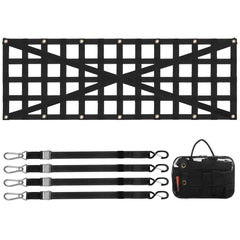 VEVOR Tailgate Net, 54 in x 18 in, Heavy Duty Cargo Net for Truck Bed with 4 Adjustable Telescopic Straps