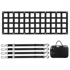 VEVOR Tailgate Net, 60 in x 18 in, Heavy Duty Cargo Net for Truck Bed with 4 Adjustable Telescopic Straps, Extendable &