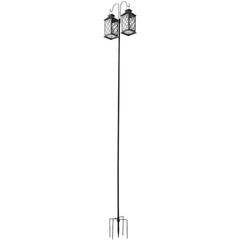 VEVOR Double Shepherds Hooks for Outdoor, 8 Pack 76 Inch Heavy Duty Bird Feeder Pole, 3/4 Inch Thick Garden Hooks for