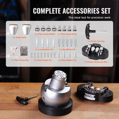 VEVOR Ball Vise, 5" Engraving Setting Tool, 360° Rotation Engraving Block Vise, 35 PCS Attachment Jewelry Engraving
