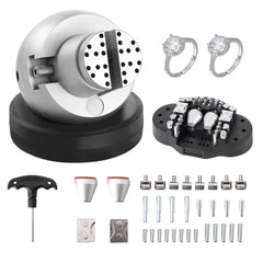 VEVOR Ball Vise, 5" Engraving Setting Tool, 360° Rotation Engraving Block Vise, 35 PCS Attachment Jewelry Engraving