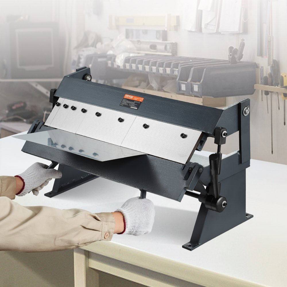 VEVOR Box and Pan Brake, 24-Inch, 0-130 Degrees Sheet Metal Bending Brake, Portable Metal Bender with 20 Gauge Low