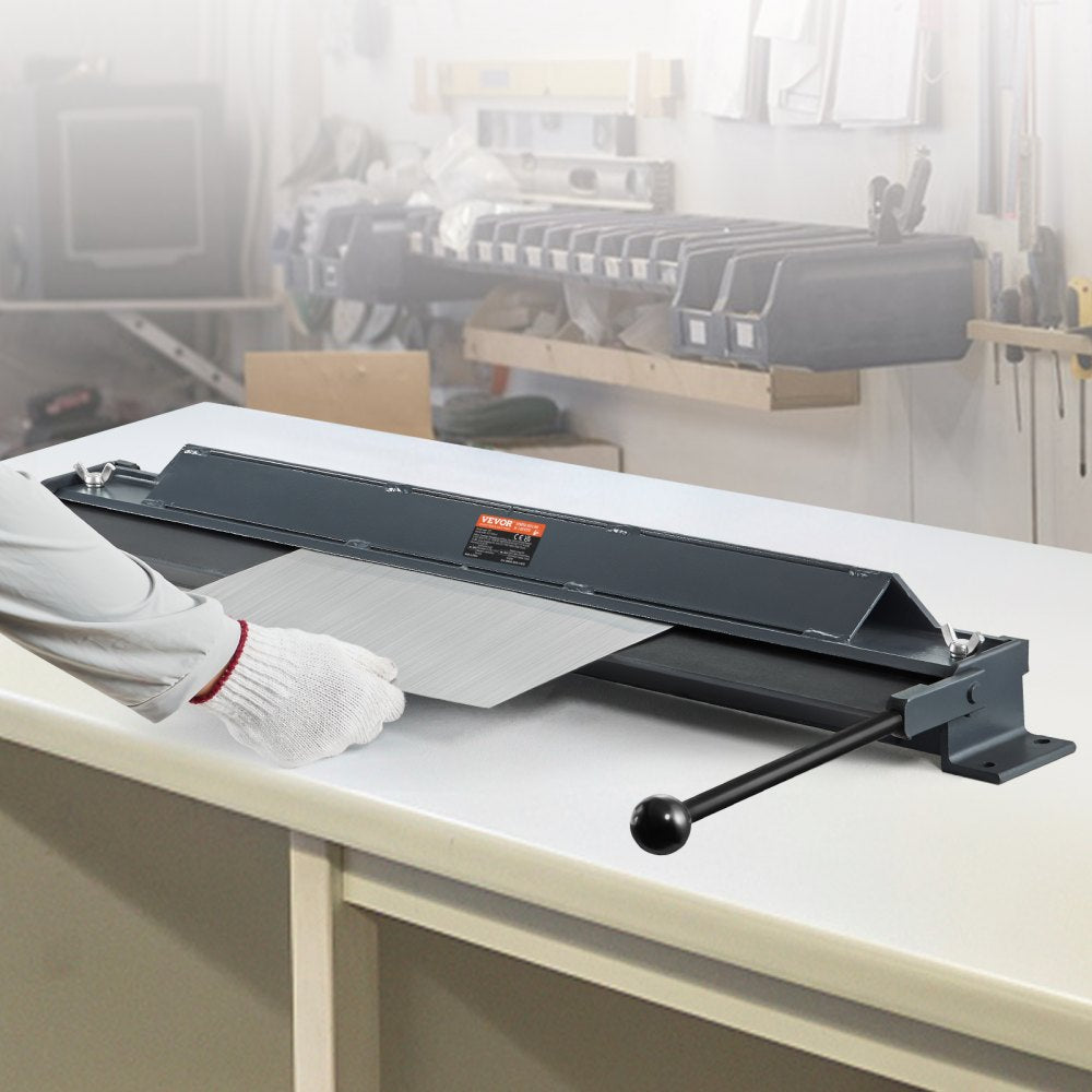 VEVOR Box and Pan Brake, 48-Inch, 0-130 Degrees Sheet Metal Bending Brake, Portable Mini Metal Bender with 20 Gauge Low