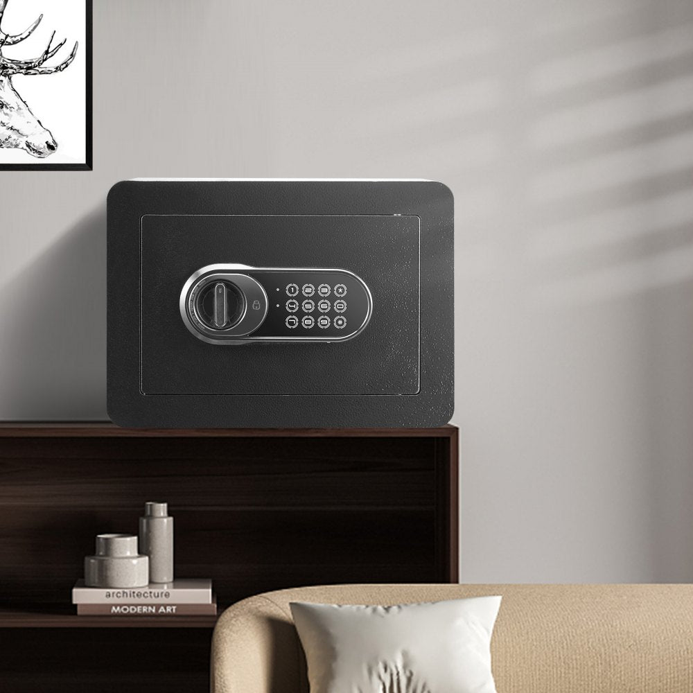 VEVOR Safe, 0.5 Cubic Feet Home Safe, Steel Security Safe with Digital Keypad and 2 Keys, Wall-Mounted Cabinet Safe