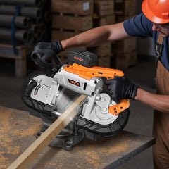 VEVOR 20V Portable Band Saw Kit, 5 Inches Deep Cut, AC 110V, 360W Bandsaw with Brushless Motor, 4.0 Ah Battery