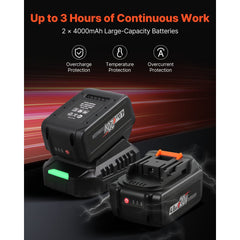 VEVOR Cordless Impact Wrench, 958.8 ft-lbs / 1300 N·m High Torque, 1/2 inch, 20V Electric Impact Wrench with Brushless