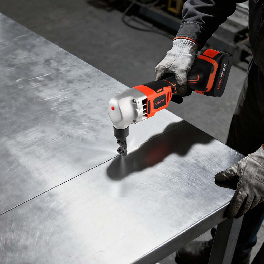 VEVOR Cordless Metal Nibbler, with 18 V 4000 mAh Battery, 1200 RPM Brushless Motor, Electric Nibbler Metal Cutter with