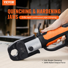 VEVOR Press Tool, 18V Electric Pipe Crimping Tool for 1/2" to 2" Copper Pipes, 32KN Press Tool Kit Compatible with