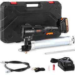 VEVOR Cordless Grease Gun, 20-Volt, 10,000 PSI, 39" Long Hose, Electric Grease Gun Kit Professional High Pressure