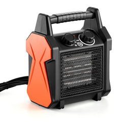 VEVOR Greenhouse Heater, 1500W Electric PTC Space Heater with Fan, Low & High Heat Modes, Overheat Protection, Tip-Over