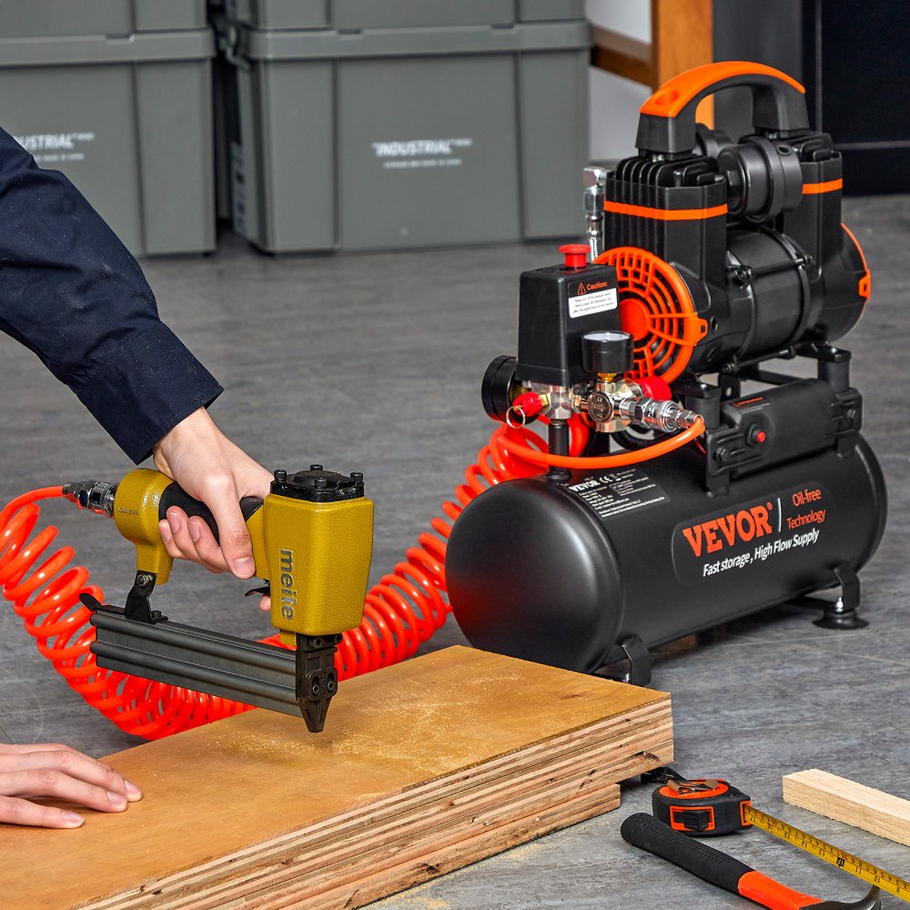 VEVOR 2.1 Gallon Air Compressor, 1.2HP 2.2 CFM@90PSI Air Compressors with Max. 116PSI Pressure, Oil Free Compressor