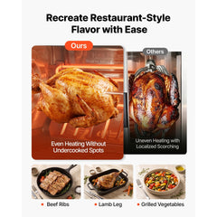 VEVOR Rotisserie Oven Large Capacity 12L Shawarma Grill Machine 1250W, for Chicken, Beef Ribs, Lamb Leg, Grilled