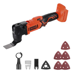 VEVOR Cordless Oscillating Tool, 20V Multitool Oscillating Tool with 6 Variable Speeds 8500 - 17000 OPM, 3.2°
