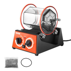 VEVOR Jewelry Polisher Tumbler, 6.6lbs/3kg Capacity Mini Rotary Tumbler Machine with 0-60 Minutes Timer, 5 Speeds