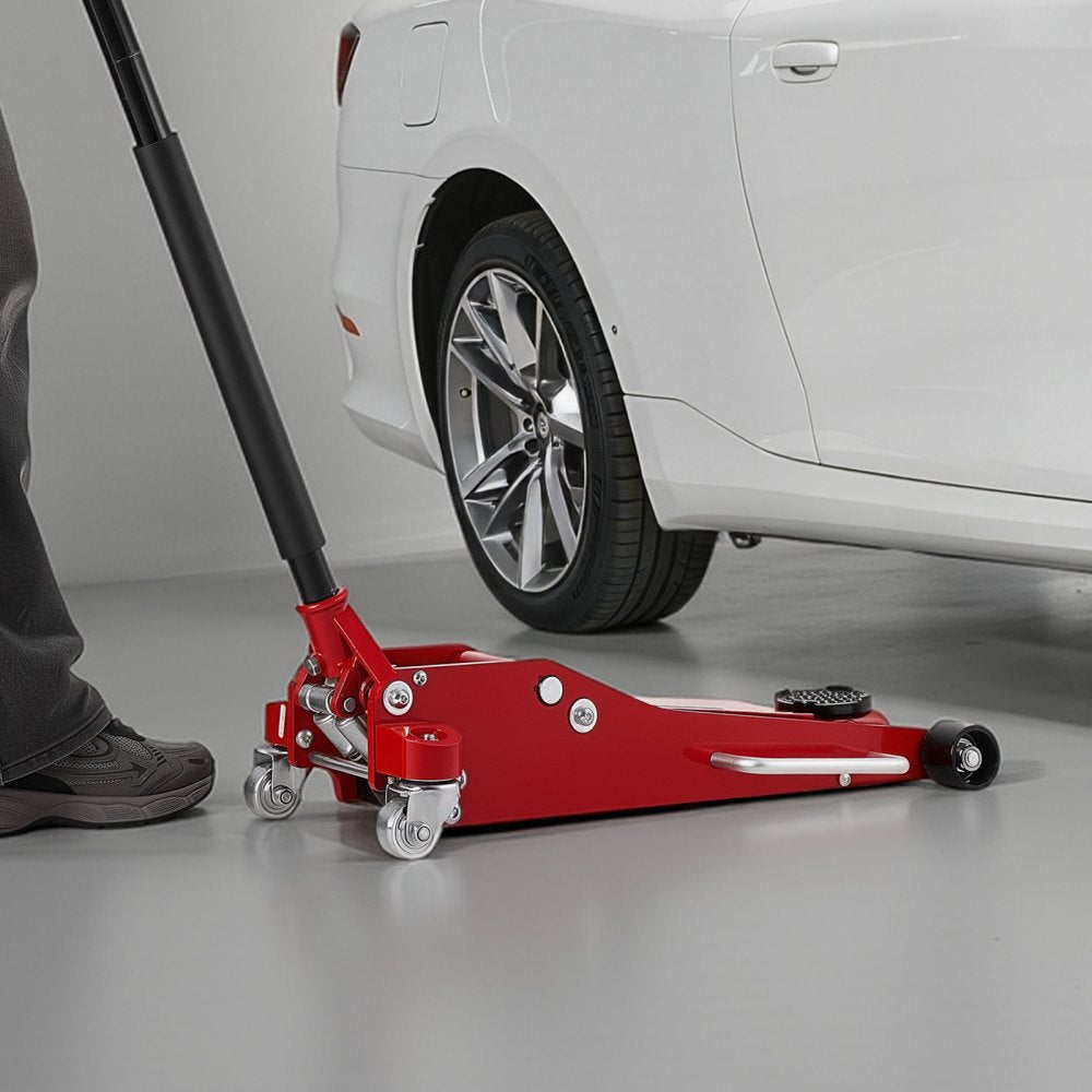 VEVOR Low Profile Floor Jack, 3 Ton (6614 lbs) Capacity, Aluminum Racing Floor Jack with Dual Pistons Quick Lift Pump
