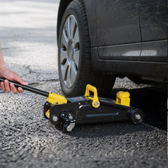 VEVOR Low Profile Floor Jack, 1.5 Ton (3300 lbs) Capacity, Steel Racing Floor Jack with Single Piston Quick Lift Pump
