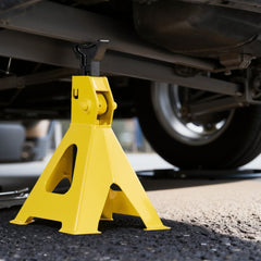 VEVOR Low Profile Floor Jack, 2 Ton (4400 lbs) Capacity, Steel Racing Floor Jack with Stands, Single Piston Quick Lift