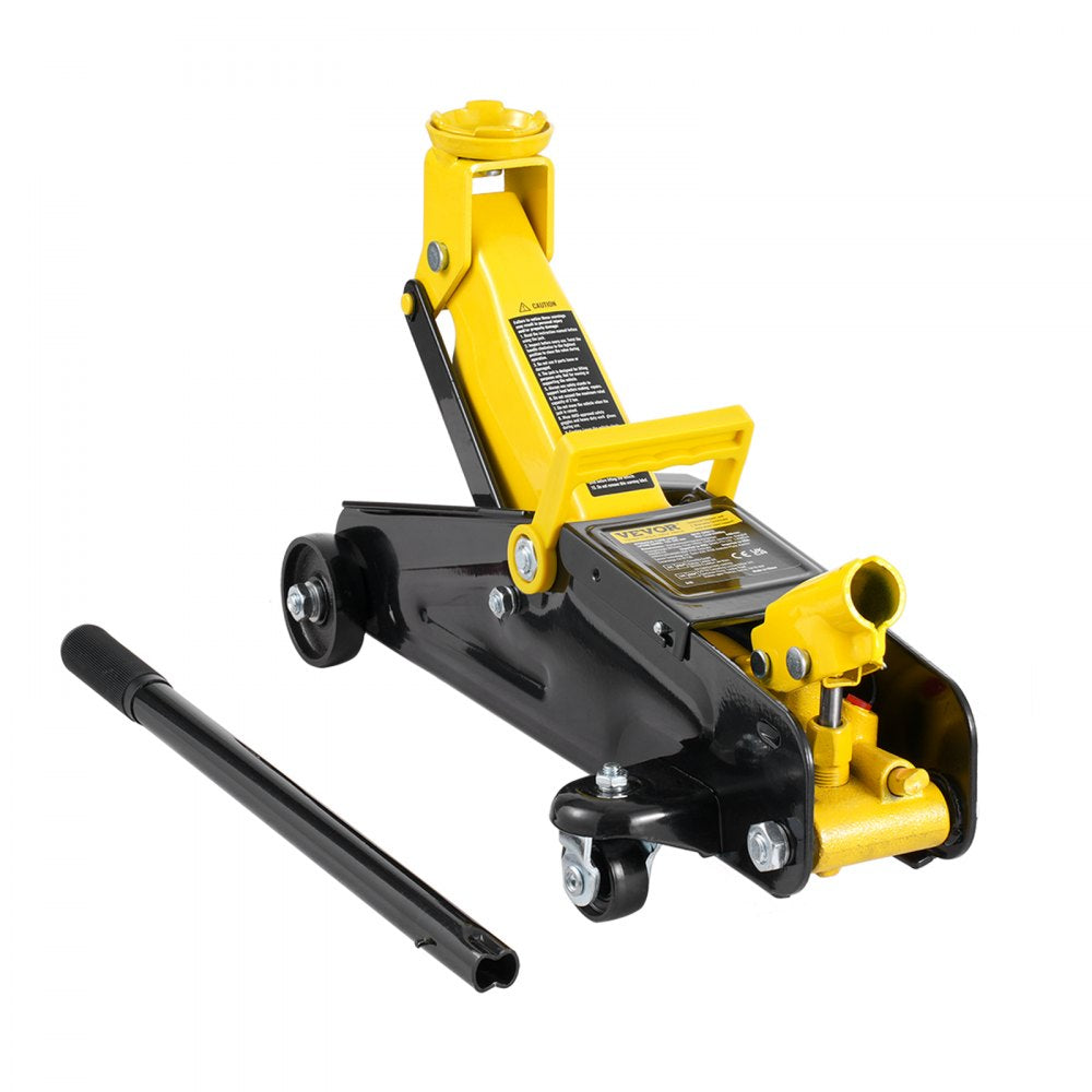 VEVOR Low Profile Floor Jack 2 Ton (4400 lbs), Heavy Duty Iron Hydraulic Racing Floor Jack, Hydraulic Car Jack, Single