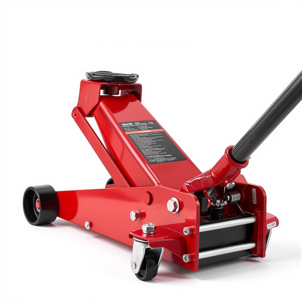 VEVOR Low Profile Floor Jack, 3 Ton (6614 lbs) Capacity, Steel Racing Floor Jack with Single Piston Quick Lift Pump