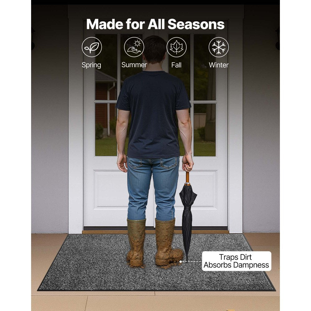 VEVOR Front Door Mat, 5 x 3 ft Commercial Floor Mat for Indoor and Outdoor, Industrial Entrance Carpet with PVC