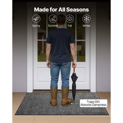 VEVOR Front Door Mat, 5 x 3 ft Commercial Floor Mat for Indoor and Outdoor, Industrial Entrance Carpet with PVC