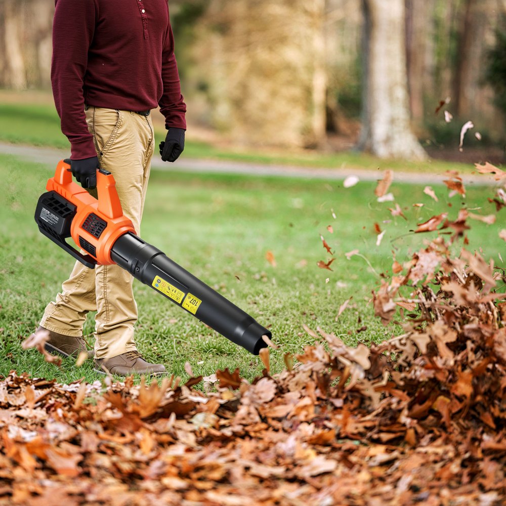 VEVOR Cordless Leaf Blower, 20V Powerful Electric Leaf Blower with 2.0Ah Battery, Fast Charging & Quiet Operation, 2