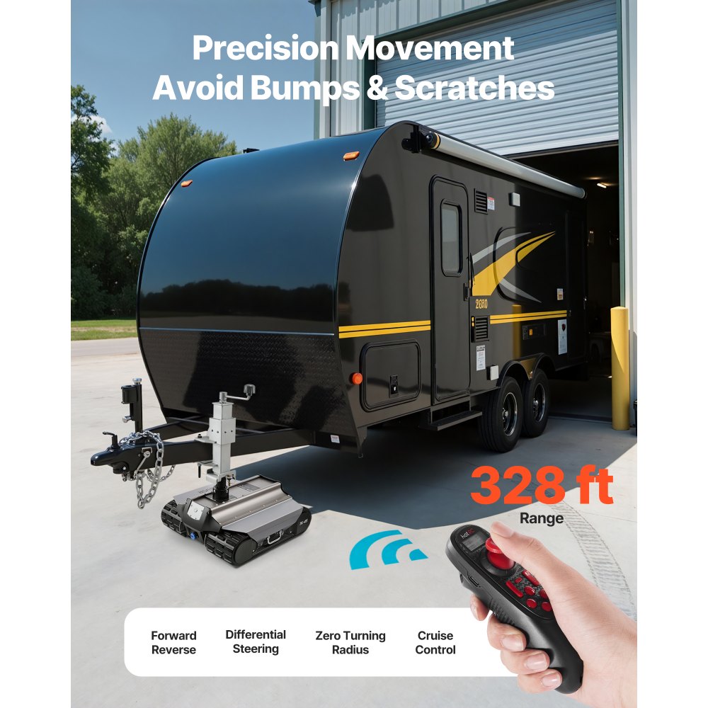 VEVOR Electric Trailer Mover, 9000 lbs Max Towing Capacity, Remote-Controlled Trailer Mover with 328 ft Wireless Range