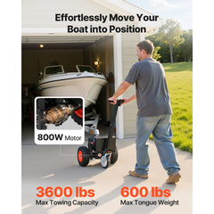 VEVOR Electric Trailer Dolly, 3600 lbs Max Trailer Weight 600 lbs Max Tongue Weight, DC 24V 800W Motorized Trailer