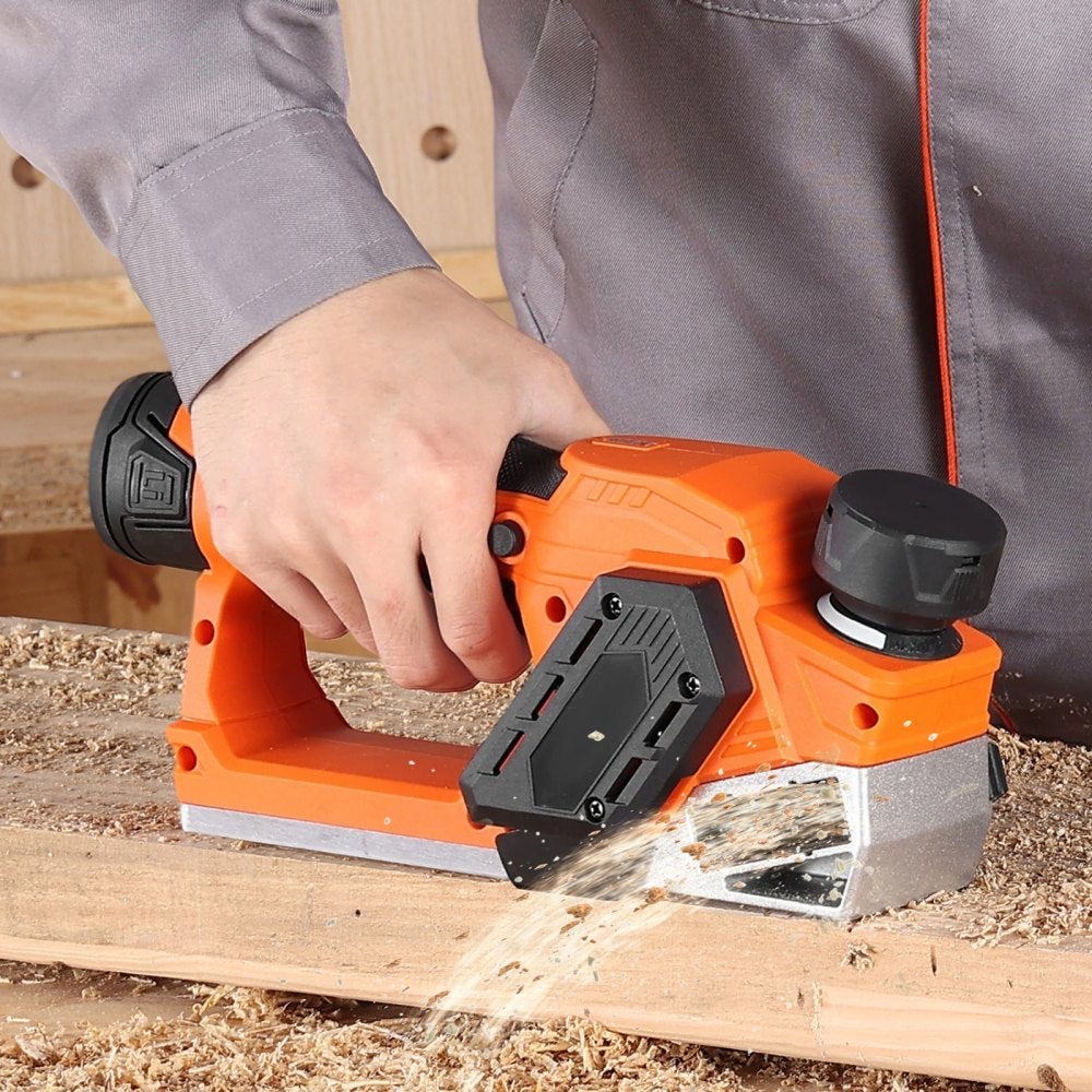 VEVOR Cordless Handheld Planer, 2-1/5-Inch Cut Width, 14500 RPM Electric Hand Wood Planer with 2 Ah 12V Lithium