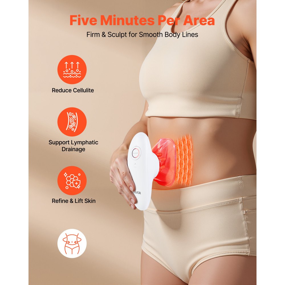 VEVOR Body Sculpting Machine, 3-in-1 Electric Cellulite Massager with 3 Adjustable Functional Modes, Skin Tightening
