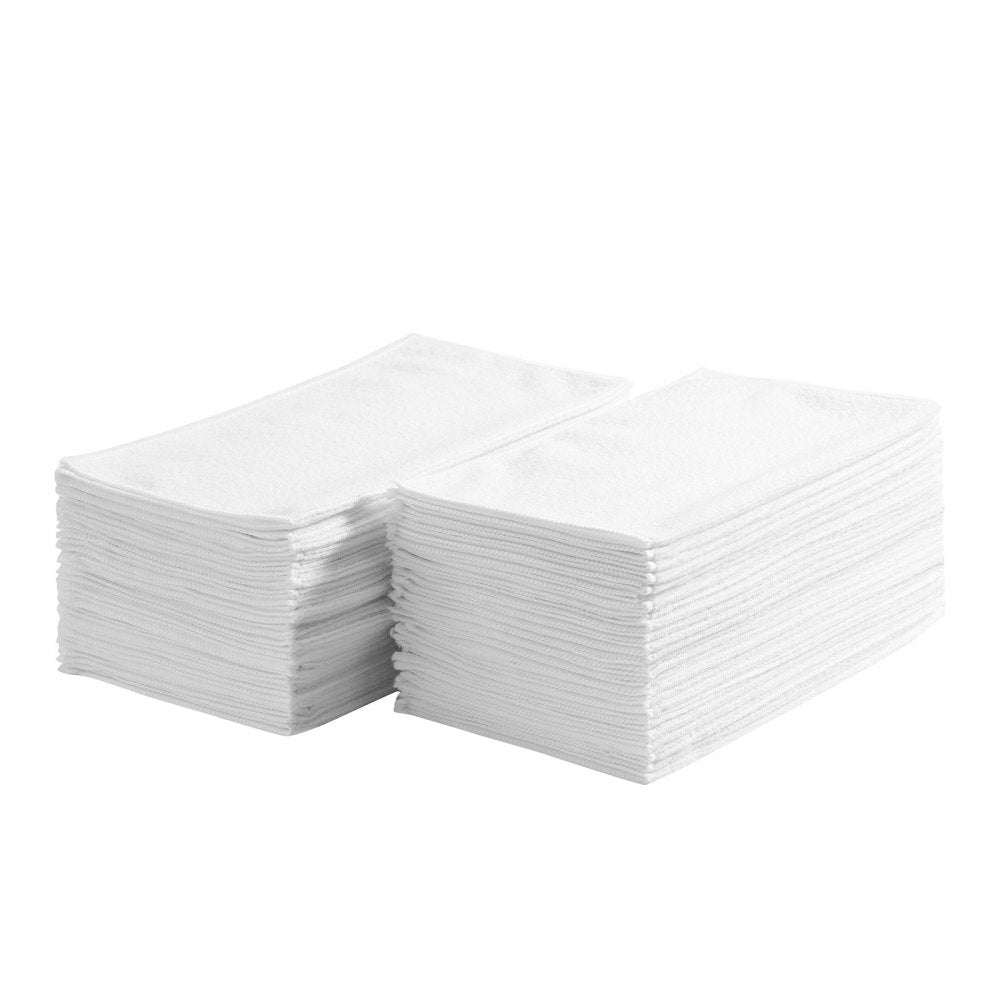 VEVOR 50 Pack White Microfiber Cleaning Cloth, 12 x 12 in Premium Microfiber Towels, Lint-Free and Scratch-Free