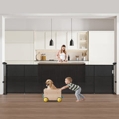 VEVOR Retractable Baby Gate, 34 inch Tall, Extends up to 110 inch Wide, Retractable Gate for Kids or Pets, Mesh