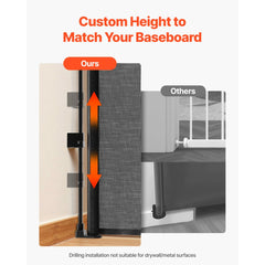 VEVOR Retractable Baby Gate, Extends to 72.8 inch Wide, 31.3 inch Tall, with Security Lock, Easy to Use, Walk Through